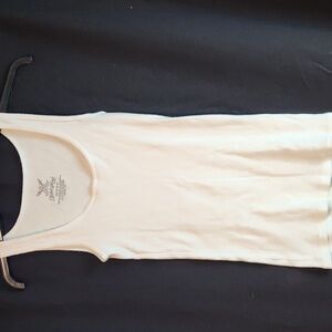 Faded Glory brand women's white ribbed white sleeveless tank size S. (4-6)